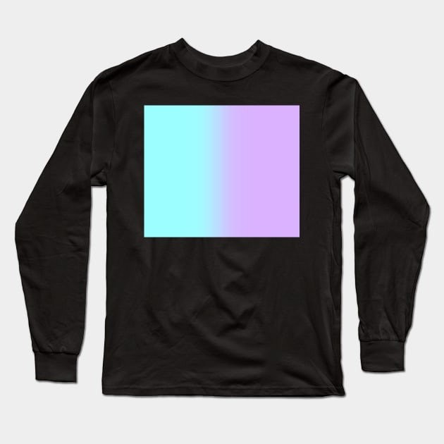 Aqua Lavender Gradient 2 Long Sleeve T-Shirt by Lady Lilac